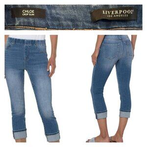 Liverpool Chloe Crop Slim pull on jeans 8/29